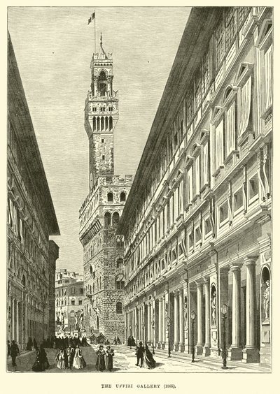 The Uffizi Gallery, 1865 by English School
