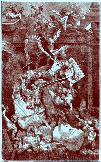 The Vandals in Rome, Illustration from The Illustrated History of the World, Published c.1880 by English School