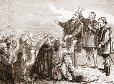 The Vaudois taking their oath by English School