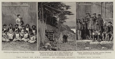 The Visit of HMS Ruby to Staten Island, Tierra del Fuego by English School