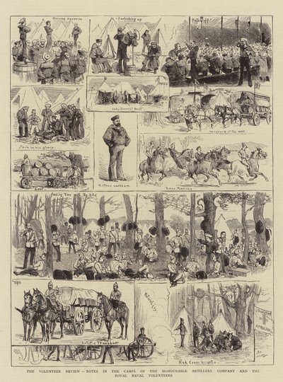 The Volunteer Review, Notes in the Camps of the Honourable Artillery Company and the Royal Naval Volunteers by English School