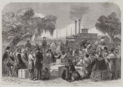The War in America, Arrival of a Federal Steamer with Flag of Truce at Madisonville, Lake Portchartrain by English School
