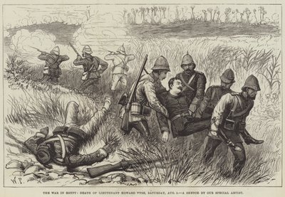The War in Egypt, Death of Lieutenant Howard Vyse, Saturday, 5 August by English School