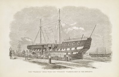 The Warrior Hulk with the Sulphur Washing-Ship in the Distance, from The Criminal Prisons of London and Scenes of Prison Life by Henry Mayhew and John Binny, 1862 by English School