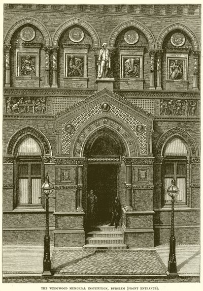 The Wedgwood Memorial Institution, Burslem (Front Entrance) by English School
