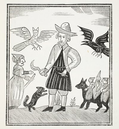 The Witch of the Woodlands, illustration from Chap-books of the Eighteenth Century by John Ashton, pub. 1882 by English School