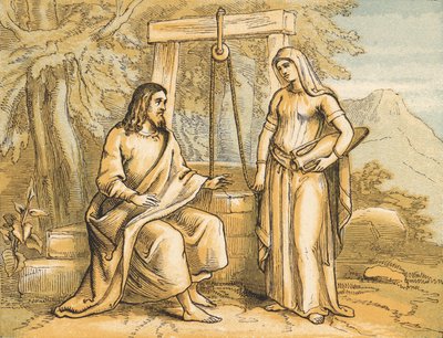The Woman of Samaria by English School