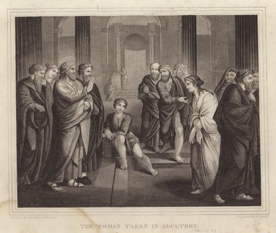 The Woman Taken in Adultery by English School