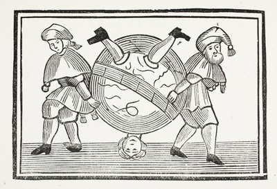 The World Turned Upside Down (illustration) by English School