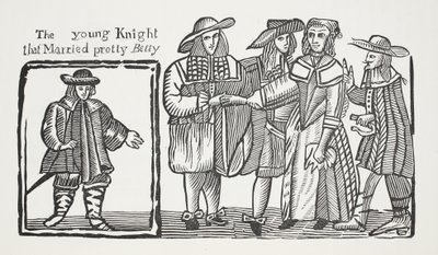 The Young knight that Married pretty Betty (illustration) by English School