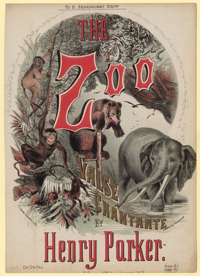 The Zoo Charante. Valse Chantante by Henry Parker by English School