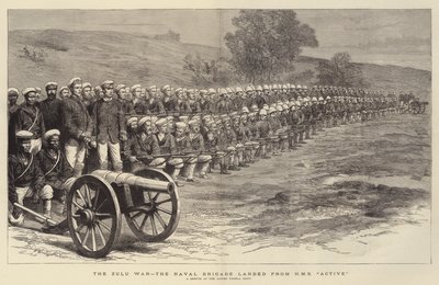 The Zulu War, the Naval Brigade landed from HMS "Active" by English School