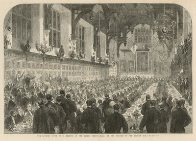 The Banquet Given to M. Berryer in the Middle Temple Hall by English School