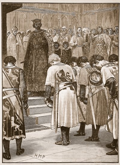 The barons submitting their demands to Henry (Illustration from Cassell