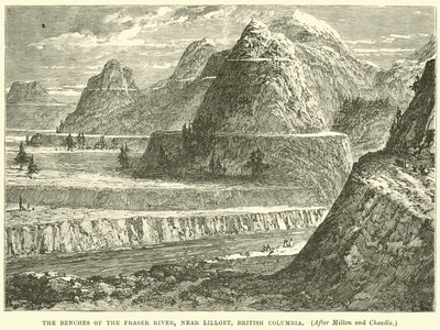 The benches of the Fraser River, near Lilloet, British Columbia by English School
