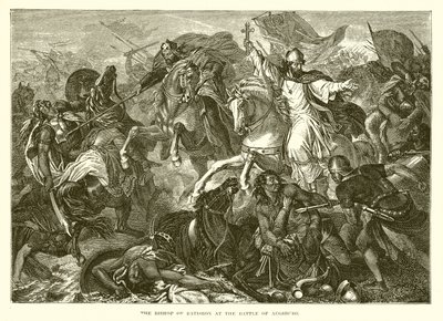The Bishop of Ratisbon at the Battle of Augsburg by English School
