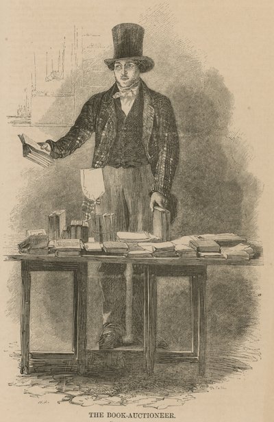 The Book Auctioneer by English School