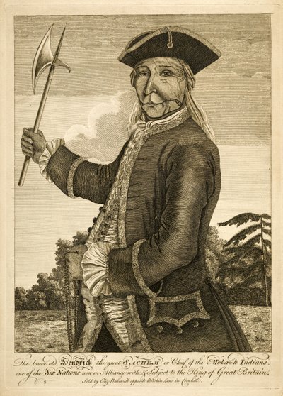 The Brave Old Hendrick the Great Sachem or Chief of the Mohawk Indians, pub. 1755 by English School