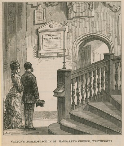 The Burial Place of William Caxton by English School