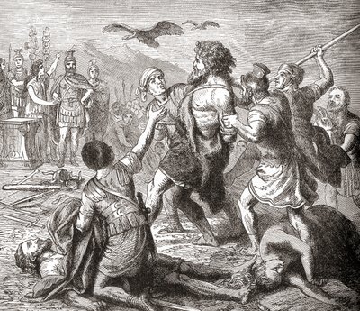 The capture of Teutobochus, a legendary giant and king of the Teutons, from Ward and Lock