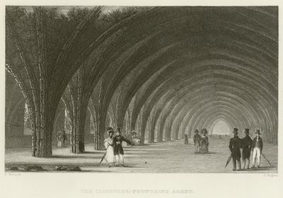 The Cloisters at Fountains Abbey by English School