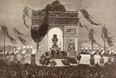 The Coffin of French Writer Victor Hugo by English School