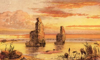 The Colossal Statues of Thebes by English School