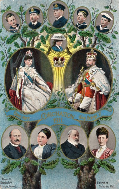 The Coronation of King George V and Queen Mary by English School
