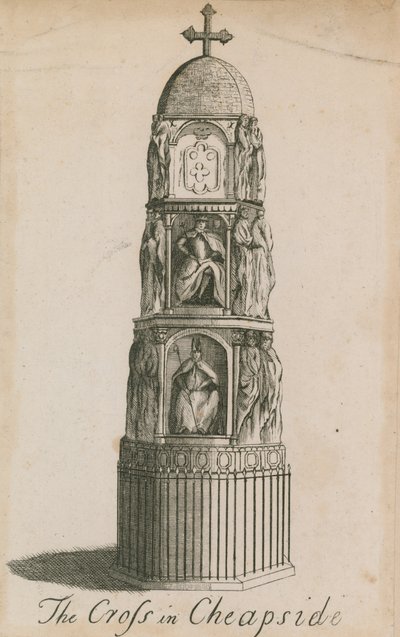 The cross in Cheapside, London by English School