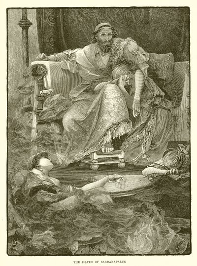 The Death of Sardanapalus by English School