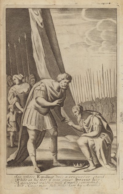 The Defeated Perseus at the Feet of Lucius Aemilius Paullus in the Macedonian Wars by English School