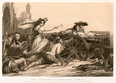 The Defence of Saragossa by English School