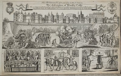 The description of Windsor Castle, illustration from Acts and Monuments by John Foxe, ninth edition, published 1684 by English School