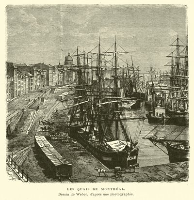 The Docks of Montreal, Quebec, Canada by English School