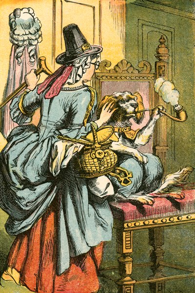 The dog smoking a pipe by English School