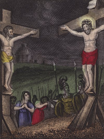 The dying thief rejoiced to see by English School