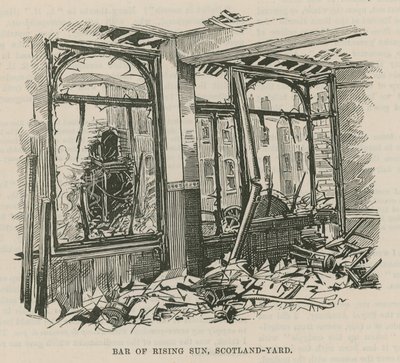 The Dynamite Outrage in Westminster; Bar of the Rising Sun by English School