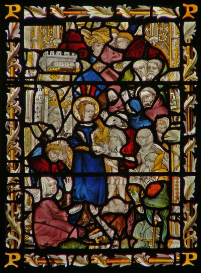 The east window depicting St Elisabeth of Hungary by English School