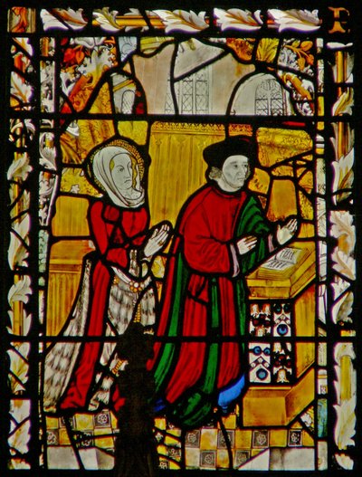 The east window depicting donors - Ely by English School