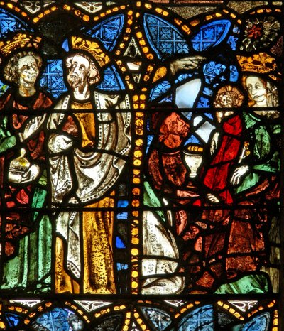 The east window depicting the Adoration of the Magi by English School