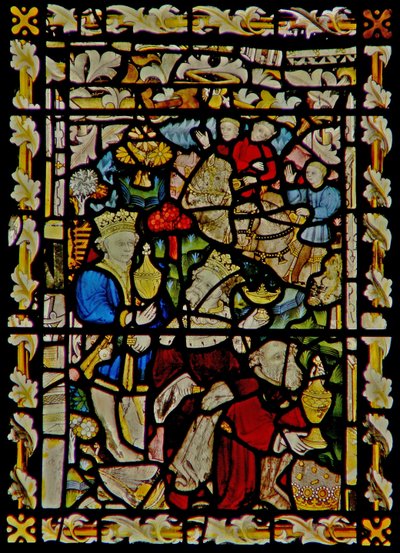 The east window depicting the Adoration of the Magi by English School