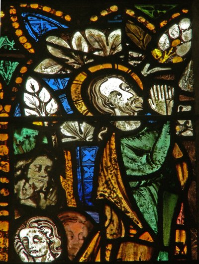 The east window depicting the Agony in the Garden by English School