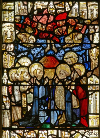 The east window depicting the Ascension by English School