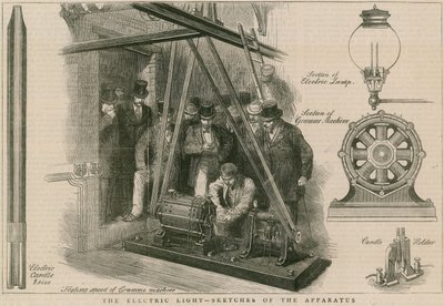 The Electric Light - Sketches of the Apparatus by English School
