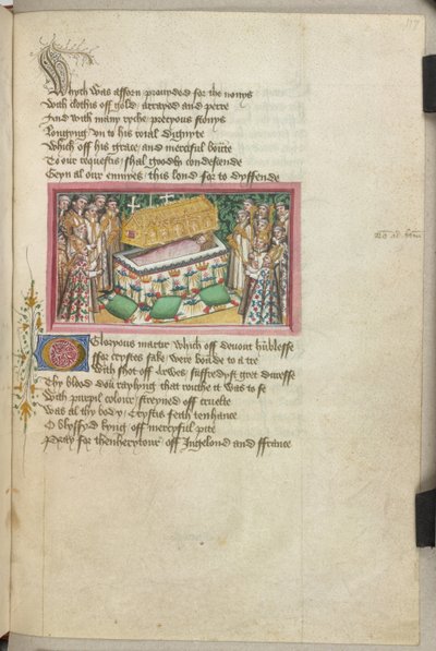 The entombment of Edmund at Bury St Edmund