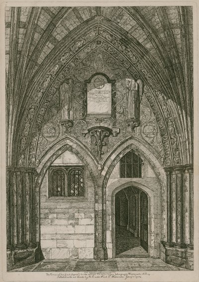 The Entrance from the East Cloister to the Ancient Chapter House, Westminster Abbey, London by English School