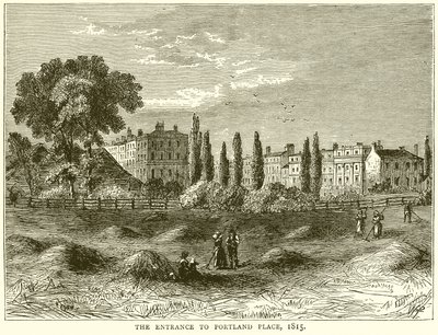 The Entrance to Portland Place, 1815 by English School
