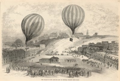 The Escape of the Aide-de-Camp of General Trochu from Paris by English School