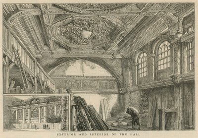 The Exterior and Interior of Carpenters Hall by English School