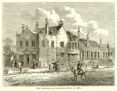 The Exterior of Bagnigge Wells in 1780 by English School